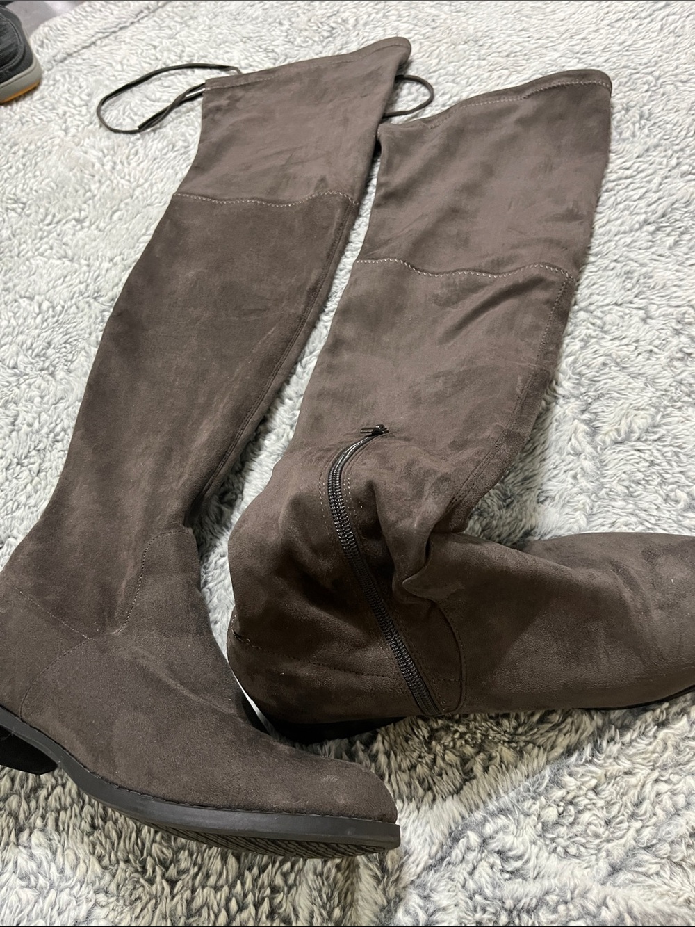 Catherine Malandrino Over-the-Knee Suede Boots in Dark Brown
